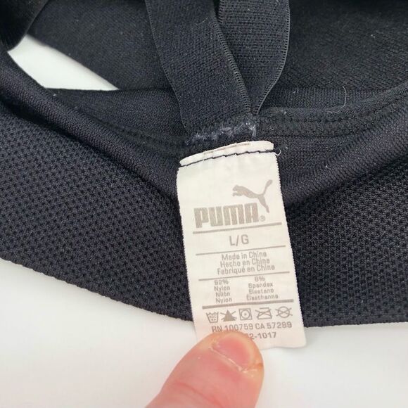 PUMA Black Strappy Back Sports Bra - Picture 5 of 5